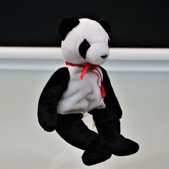 Ty Beanie Babies Fortune The Panda Bear Plush Vintage 1998 NO Paper Tag - Picture 2 of 6